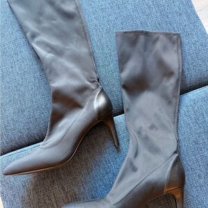 Charles David Sleek Black Heeled Boots